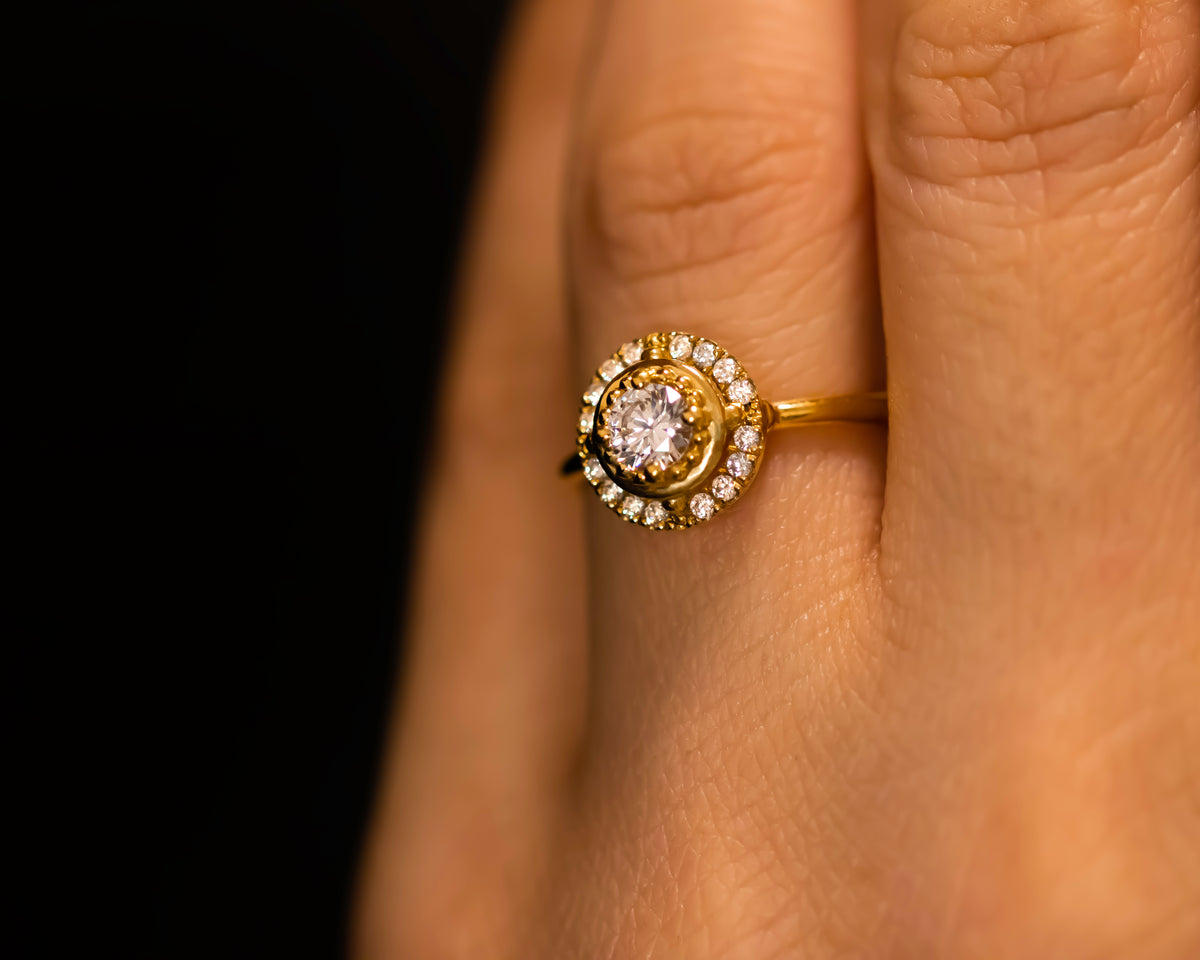 Halo Diamond Engagement Ring