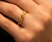 Nature Inspired Infinity Braided Twig Ring