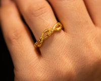 Nature Inspired Infinity Braided Twig Ring