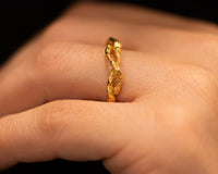 Nature Inspired Infinity Braided Twig Ring