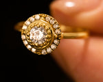 טבעת אירוסין יהלום היילו קלאסית