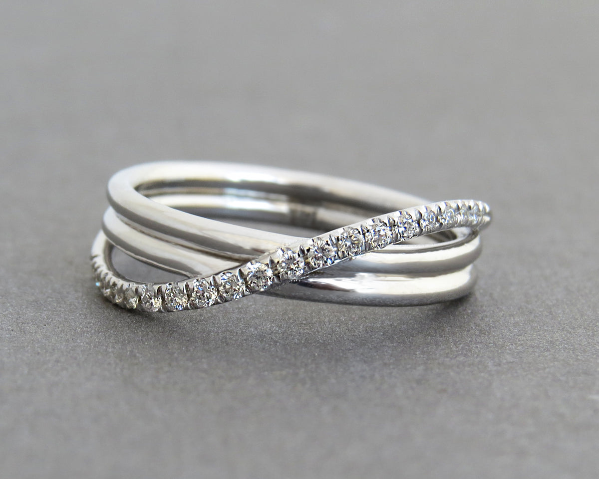 Infinity Diamond Gold Ring