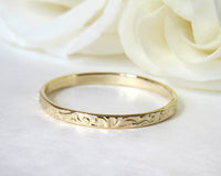 Dainty Floral Diamond Ring Set, Wedding Bridal Set
