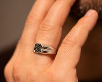 Men Diamond Signet Ring