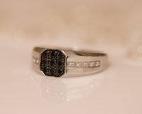 Men Diamond Signet Ring