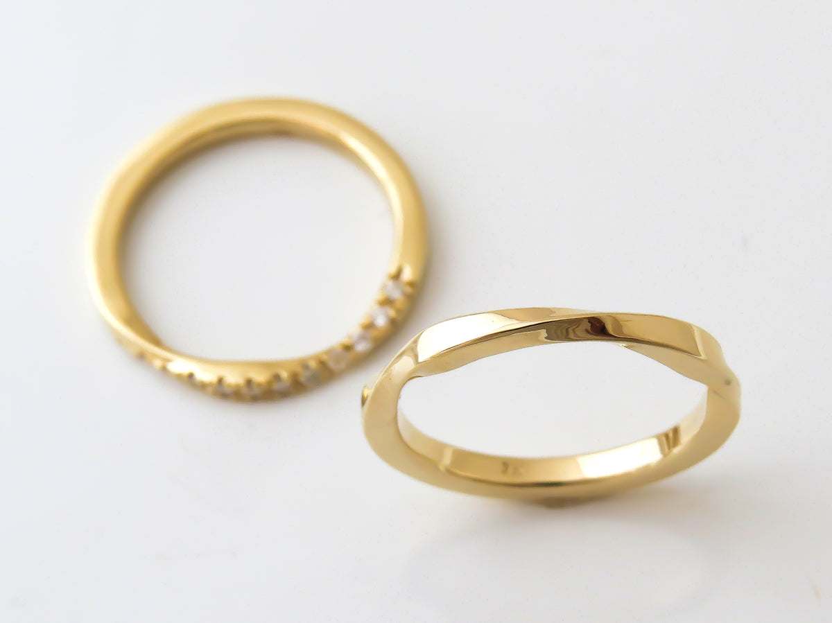 Mobius His & Hers Matching Wedding Bands
