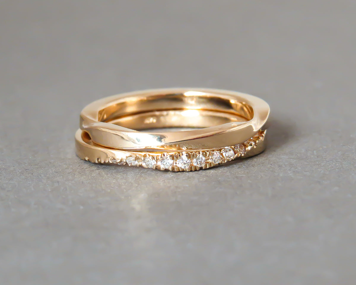 Mobius His & Hers Matching Wedding Bands