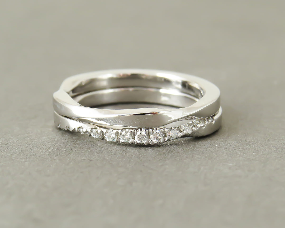 Mobius His & Hers Matching Wedding Bands