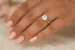 Vintage Moonstone and Diamonds Ring