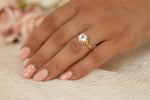 Vintage Moonstone and Diamonds Ring