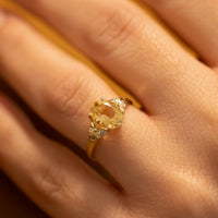 Vintage Inspired Citrine Gold Ring