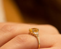 Vintage Inspired Citrine Gold Ring