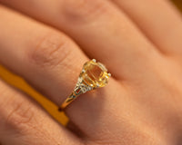 Vintage Inspired Citrine Gold Ring
