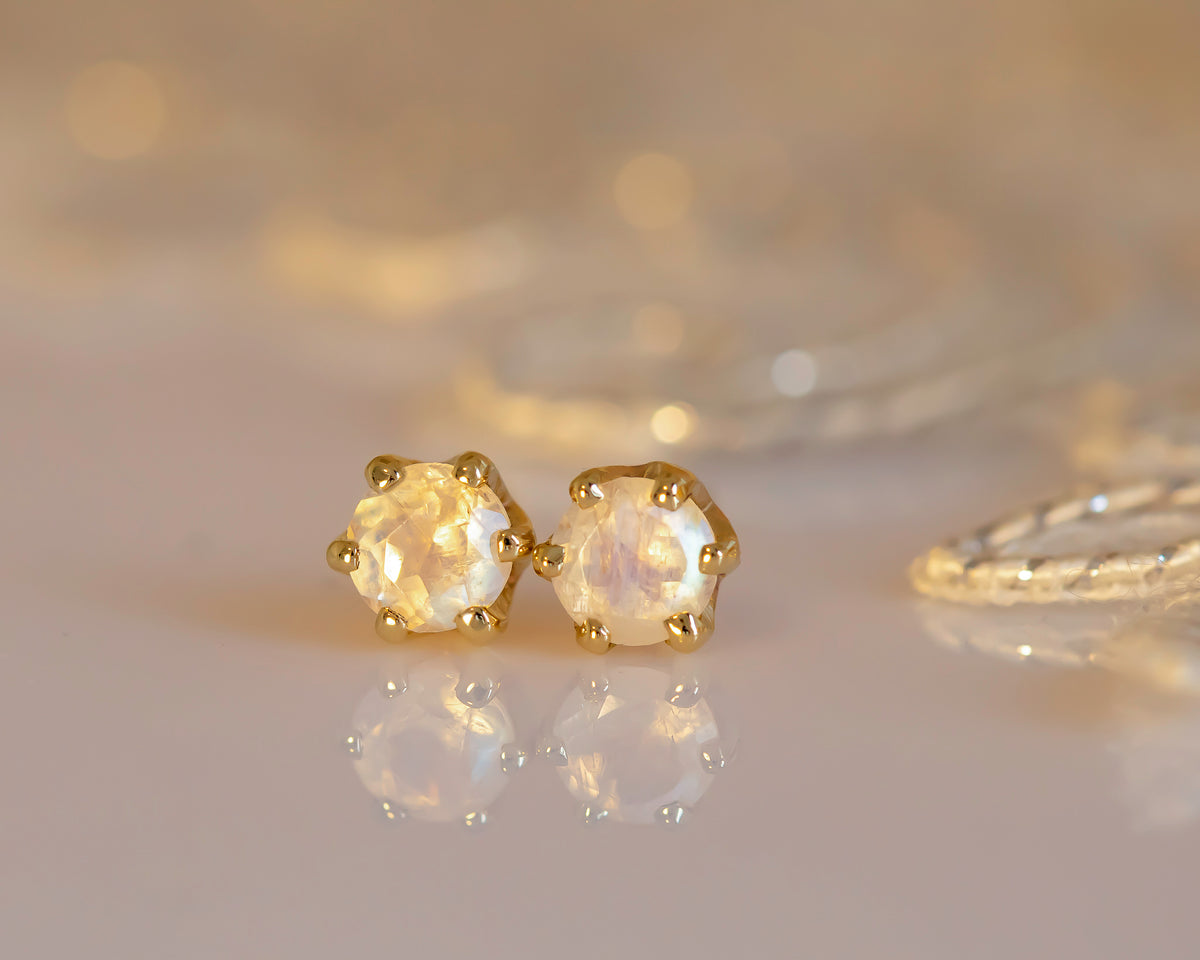 Moonstone Stud Earrings