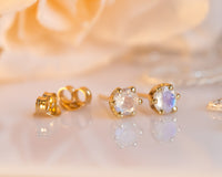 Moonstone Stud Earrings
