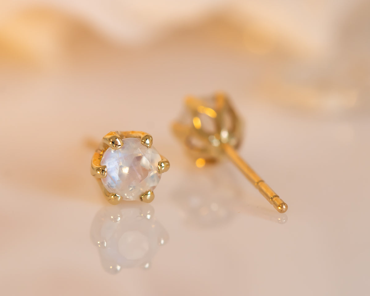Moonstone Stud Earrings