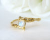 Nature Inspired Moonstone Ring