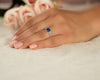 Sapphire Engagement ring, Blue Saphhire Ring, Vintage gold ring, antique style sapphire ring - Sivan Lotan Jewelry - סיון לוטן - טבעת אירוסין - טבעת ספיר כחול - טבעת וינטאג ספיר
