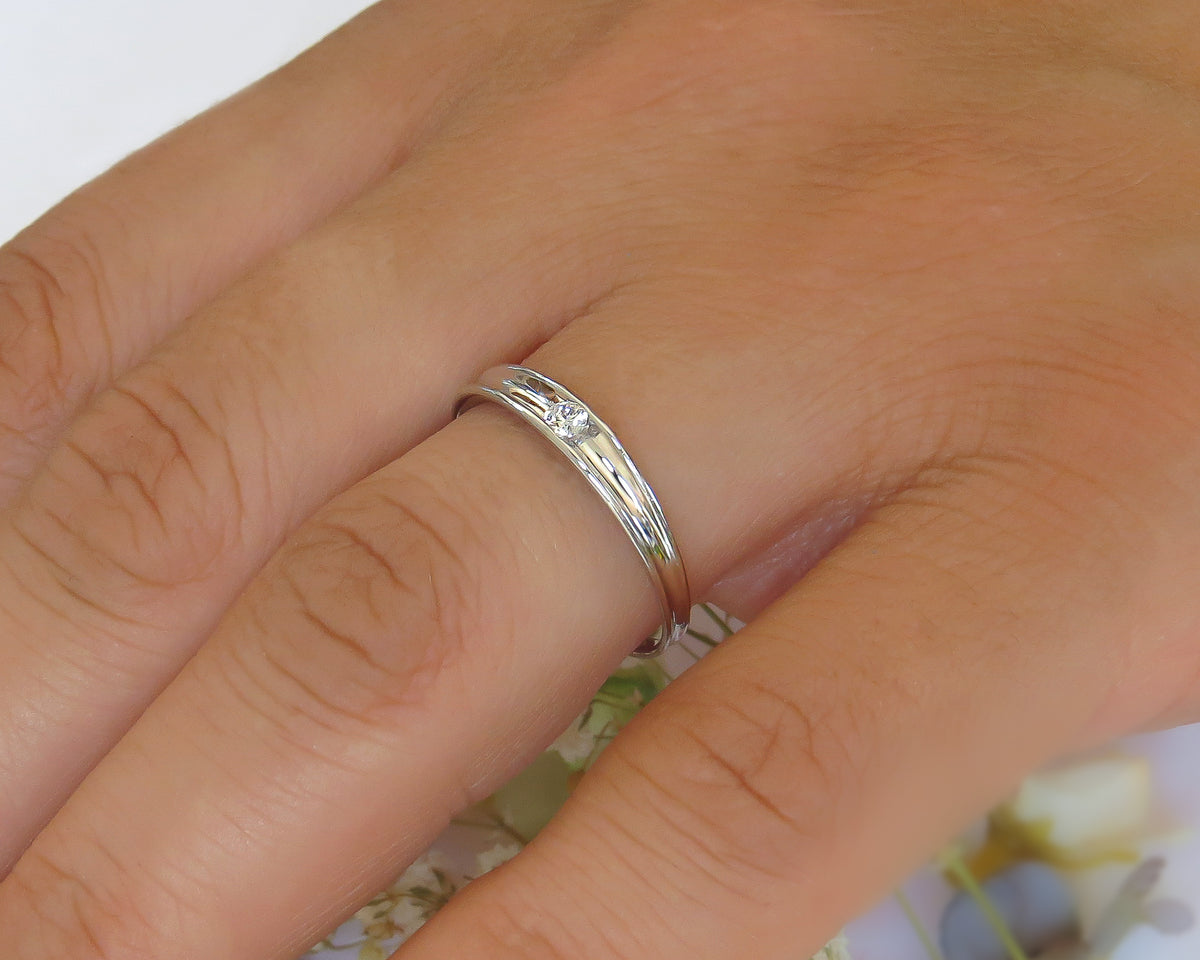 Small Diamond Engagement Ring