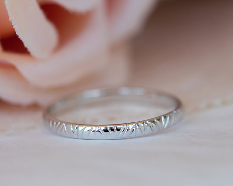 Lines Texture Wedding Ring