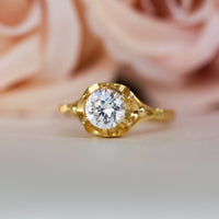 Vintage Ispired diamond solitaire engagement ring