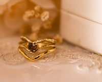 Nature Inspired Brown Heart Diamond Ring