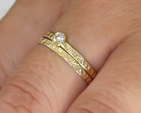 Floral Diamond Ring Set