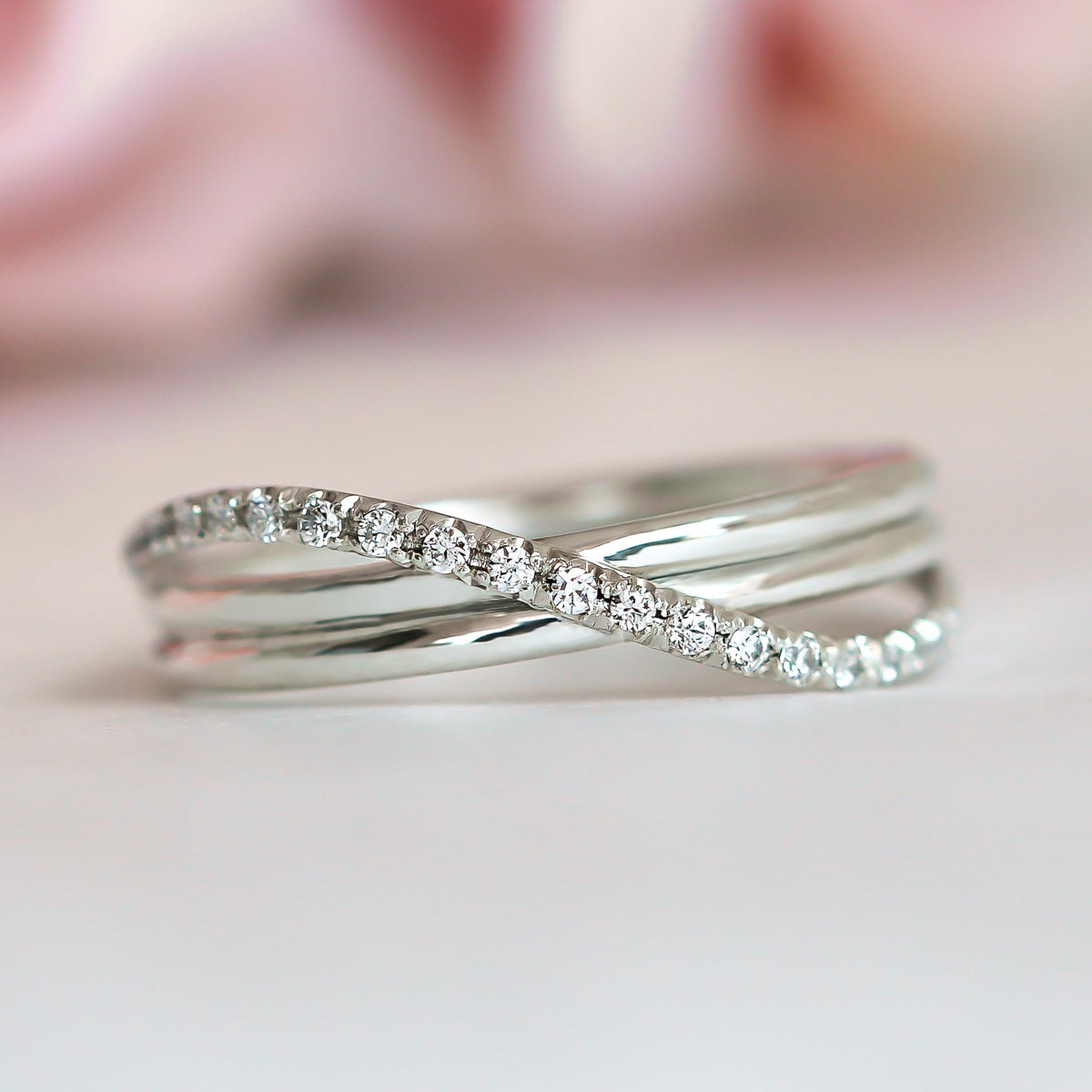 Infinity Diamond Gold Ring