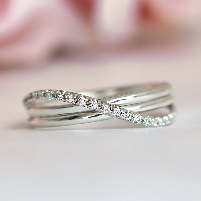 Infinity Diamond Gold Ring