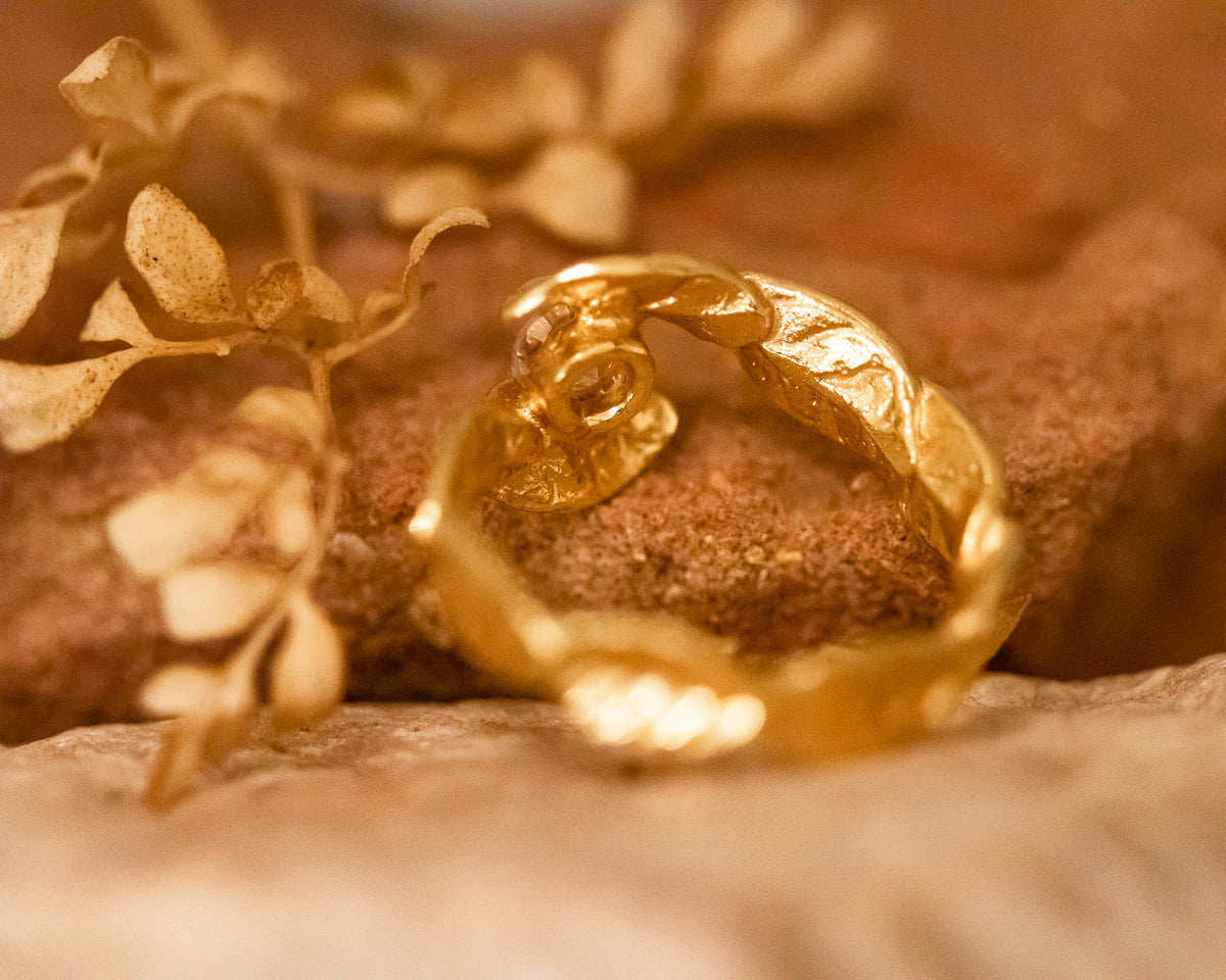 Leaf Engagement Ring