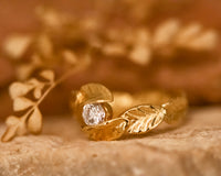 Leaf Engagement Ring