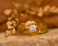 Leaf Engagement Ring