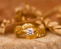 Leaf Engagement Ring