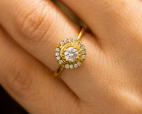 Halo Diamond Engagement Ring