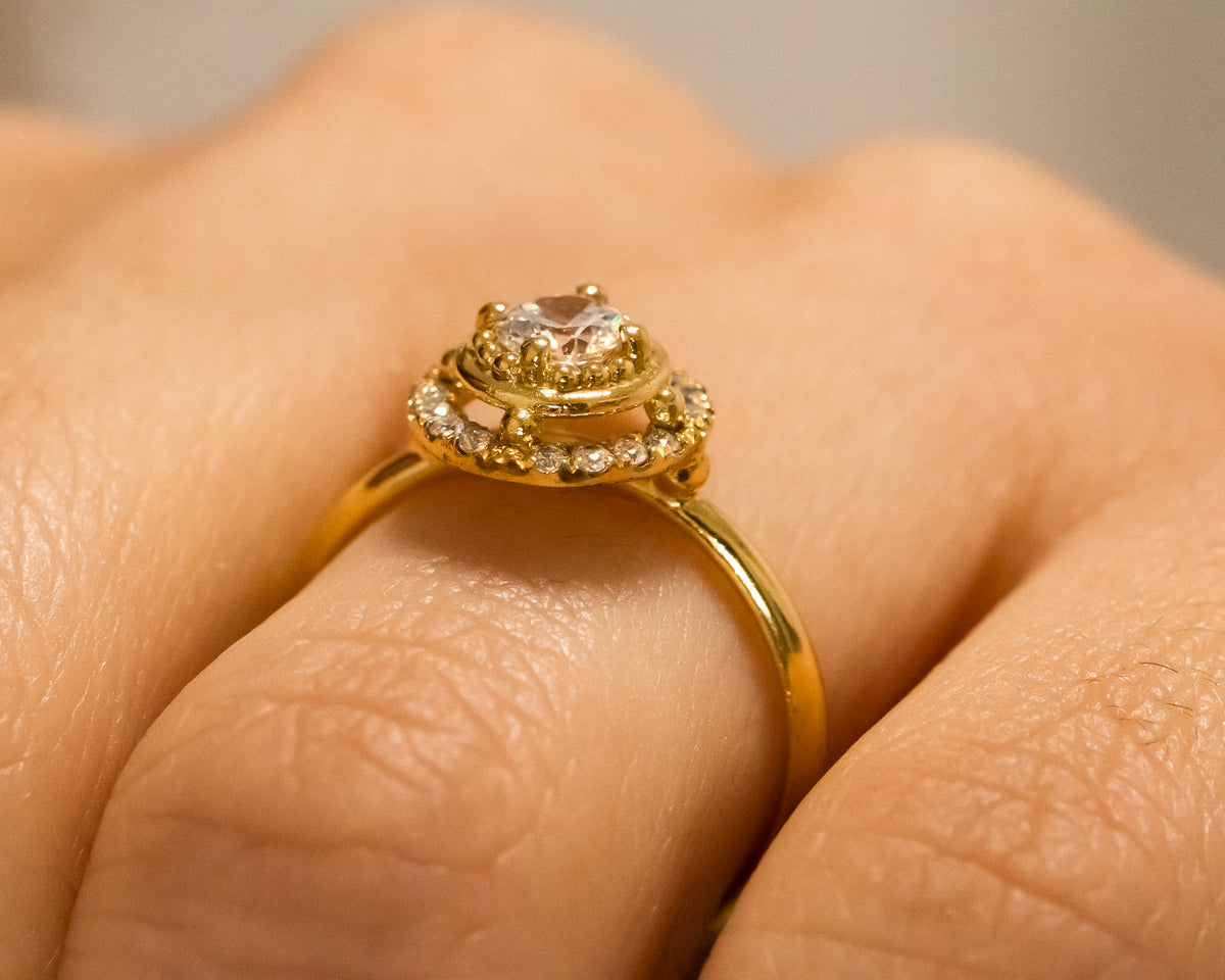 Halo Diamond Engagement Ring
