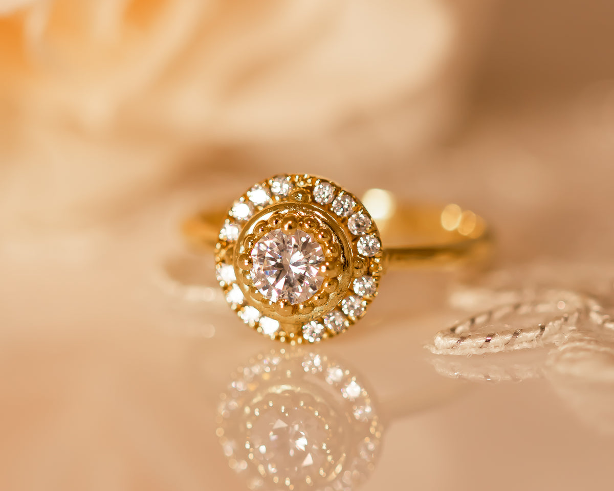 Halo Diamond Engagement Ring