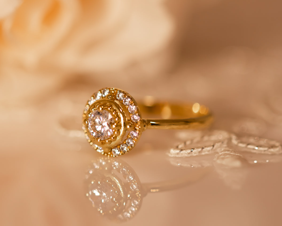 Halo Diamond Engagement Ring