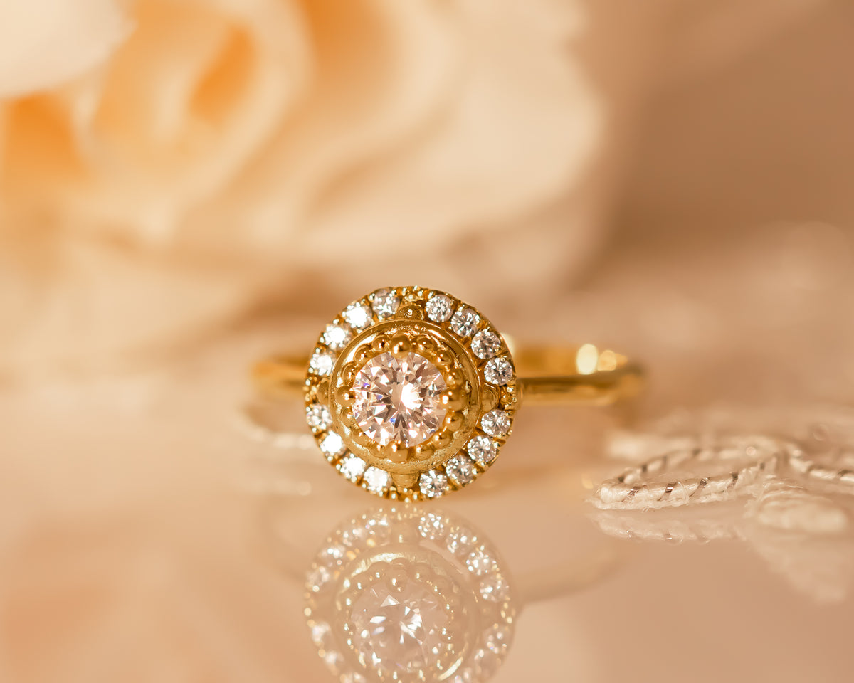 Halo Diamond Engagement Ring