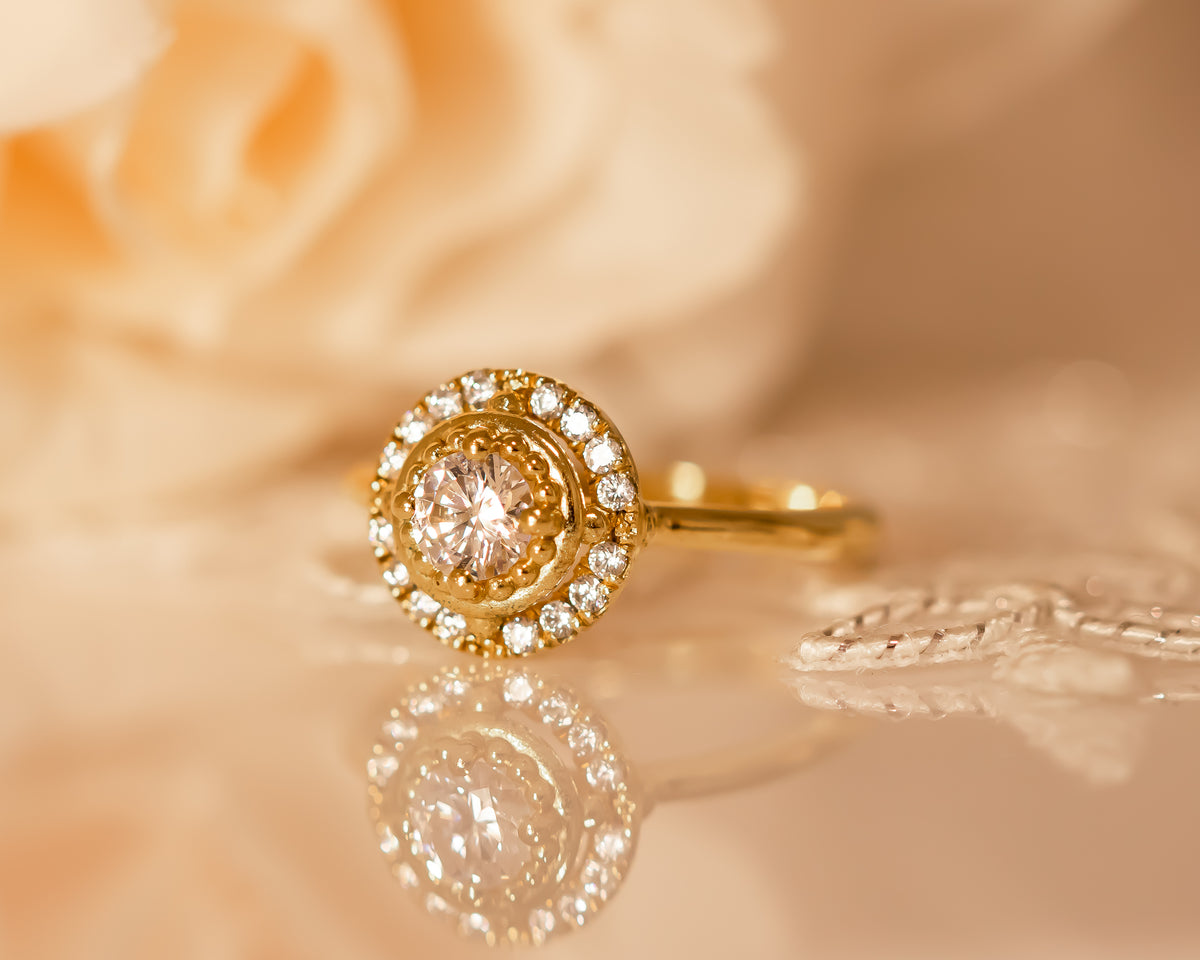 Halo Diamond Engagement Ring