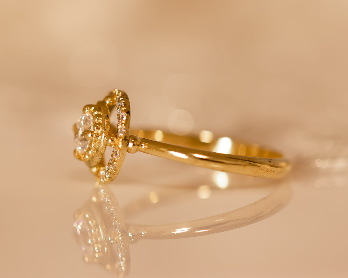Halo Diamond Engagement Ring