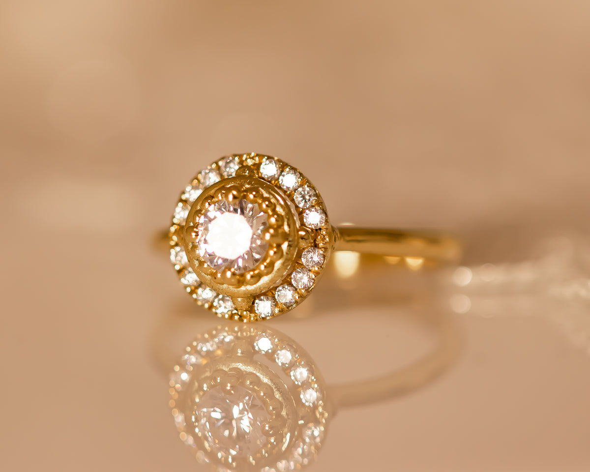 Halo Diamond Engagement Ring