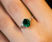 Vintage Emerald and Diamonds Ring