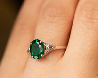 Vintage Emerald and Diamonds Ring