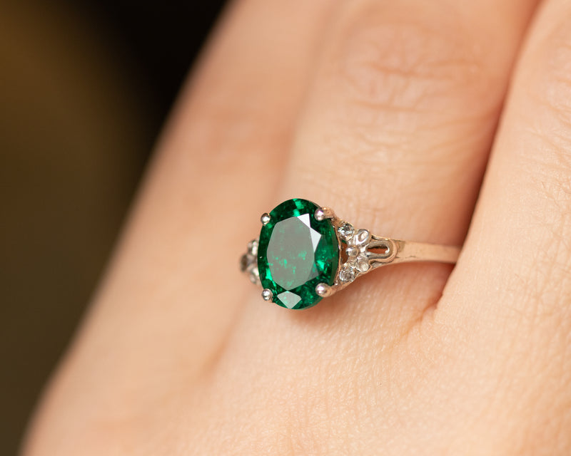antique oval emerald rings