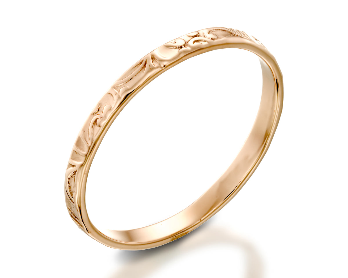 Floral Lace Wedding Band