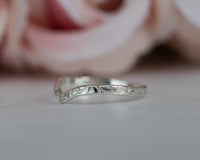 Floral Chevron Wedding Band