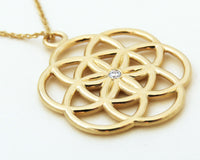 Flower Seed Of Life Pendant Necklace