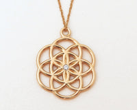 Flower Seed Of Life Pendant Necklace