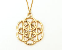 Flower Seed Of Life Pendant Necklace