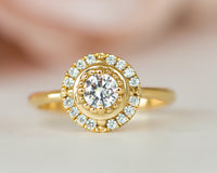 Halo Diamond Engagement Ring